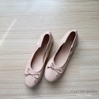 รองเท้าบัลเล่ต์ By Customshoes สีครีม