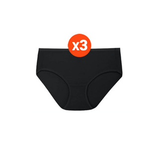 Sabina กางเกงชั้นใน (Set 3 ชิ้น) (ทรง Half Waist) รุ่น Panty Zone รหัส SUZ7405BK สีดำ