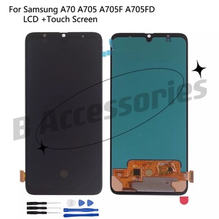 LCD สำหรับ Samsung A70 (2019) A705  A705F-ดำ