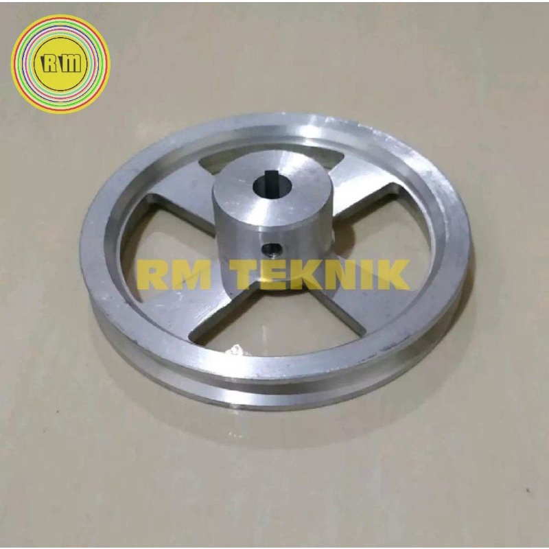Pulley Pulley A1 - เพลา 6 นิ้ว 16 mm one line vanbelt Pulley อะลูมิเนียม