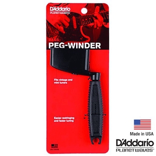 DAddario® PW-PW1B ที่หมุนลูกบิดกีตาร์เบส ปลายงัดหมุดได้ (Bass Peg Winder) ** Made in USA **