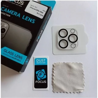 ฟิล์มกระจกเลนส์กล้อง แบบเต็ม โฟกัส Focus Full glass Lens สำหรับ iPhone 17 Air 16 15 14 13 12 11 / Pro Max / plus / mini