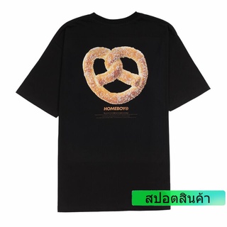 เสื้อยืดวินเทจแฟชั่น  เสื้อยืดผู้ชายลาย PRETZEL COMING CLUB oversizeS-4XL