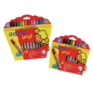 (โค้ดINCSM4Lขั้นต่ำ49ลด20) GIOTTO Be-Be Super Large Pencils (ดินสอสีไม้แท่งจัมโบ้)