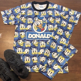 ชุดเซท เสื้อ &amp; กางเกงเลคกิ้งลาย Donaleduck