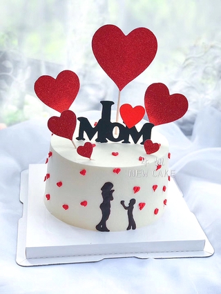 อุปกรณ์ตกแต่งเค้ก I Love Dad I Love Mom Baby I Love You