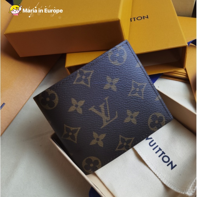 Maria LV /Louis Vuitton M62288 PORTEFEUILLE MARCO Men's wallet Contrast short wallet wallet money clip card folder