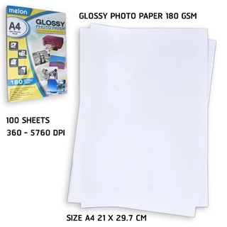 กระดาษโฟโต้130.160.180แกรม Glossy Photo Paper130G 160G 180G A4 (100 แผ่น) กระดาษสำหรับพิมพ์อิงค์เจ็ท