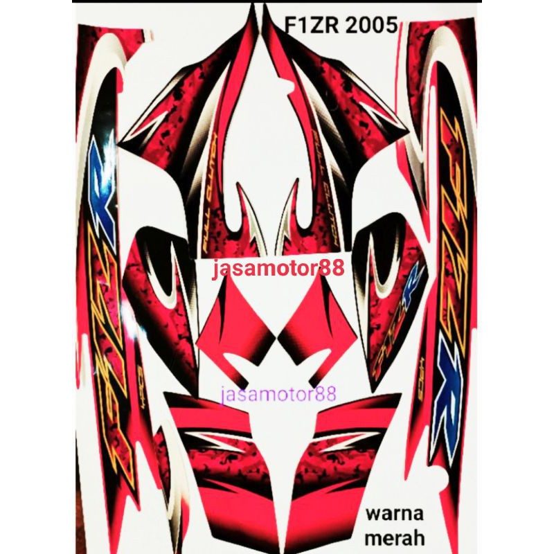 MERAH FORCE 1 F1ZR 2005 RED สติ๊กเกอร์ STRIPING LIST