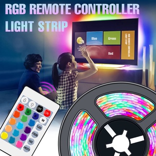 สายไฟ Led Rgb 16 สีพร้อมรีโมทควบคุมกันน้ําพร้อม Usb Tv สําหรับตกแต่งปาร์ตี้ 1/2/3/4/5ม.