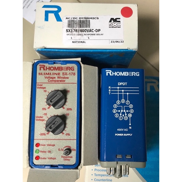 SX178 SX-178-400VAC-DP Rhomberg Slimline Winters Voltage Window Comparator รีเลย์ควบคุม อุปกรณ์ไฟฟ้า