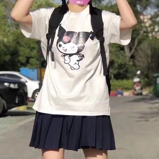 เสื้อยืดแขนสั้น พิมพ์ลาย Sanrio Harajuku Kawaii Y2k ทรงหลวม แฟชั่นฤดูร้อน สําหรับผู้หญิง 2022