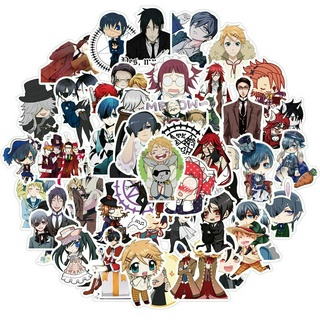 💥พร้อมส่ง💥คนลึกไขปริศนาลับ (黑執事) Black Butler sticker สติกเกอร์กันน้ำรูปแบบที่แตกต่างกัน 50ชิ้น