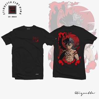 Black Clover - Black Asta ฤดูร้อนแขนสั้นเสื้อยืดการ์ตูนญี่ปุ่นอะนิเมะหลวมป่าคู่รักชายและหญิงสามารถสวมใส่ได้