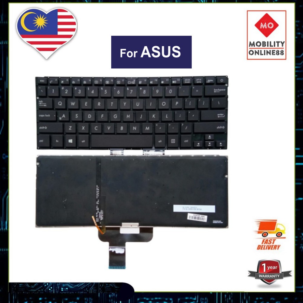 Asus UX310 UX410 UX410U UX310U UX4000 U4000U U4100 RX410 มาพร้อมคีย์บอร์ดแล็ปท็อปแบ็คไลท์