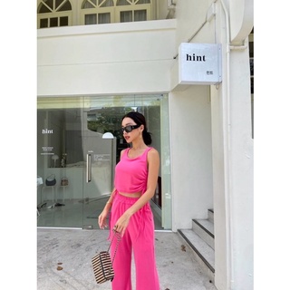 เซ็ตเสื้อกล้ามดีเทลผูกข้าง