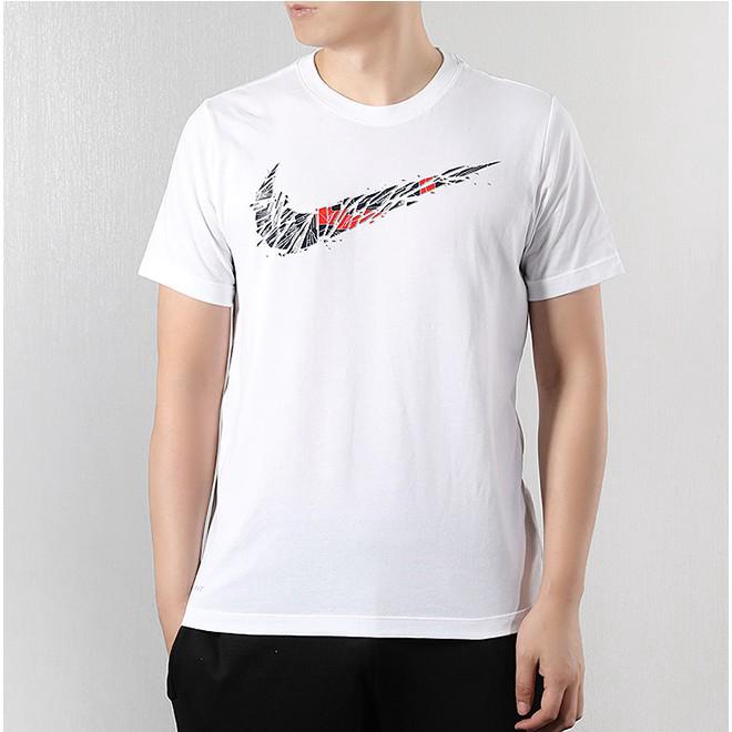 Original nike mens short sleeve tshirt  white tee BQ3658 mens fashion