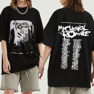 เสื้อยืดครอปเสื้อยืดแขนสั้น ผ้าฝ้าย 100% พิมพ์ลาย Tour My Chemical Romance 2007 สไตล์พังก์S-5XL