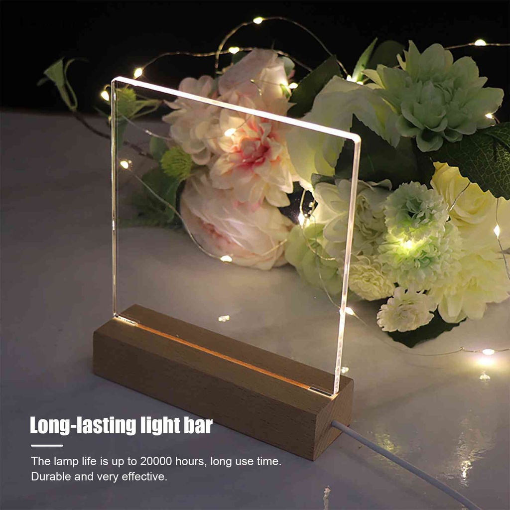 [Uperfector.th] ฐานไฟอะคริลิค LED ทรงสี่เหลี่ยมผืนผ้า สําหรับเรซิ่น