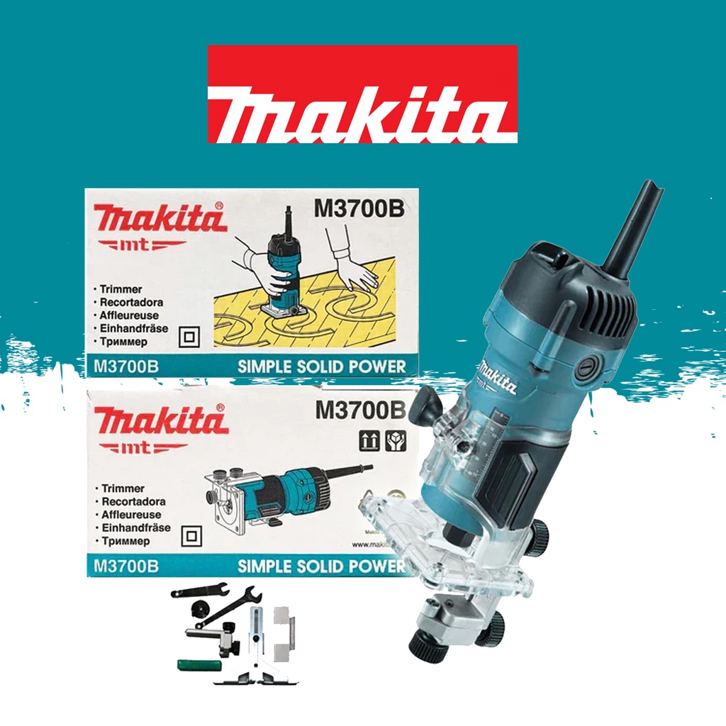 MAKITA M3700 M3700B MAKITA ทริมเมอร์ เครื่องเซาะร่อง 530W 35,000 RPM รุ่น M3700B