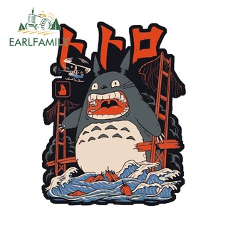 Earlfamily สติกเกอร์ ลายการ์ตูน Totoro กันน้ํา ขนาด 13 ซม. x 10.2 ซม. สําหรับติดตกแต่งรถยนต์ รถจักรยานยนต์