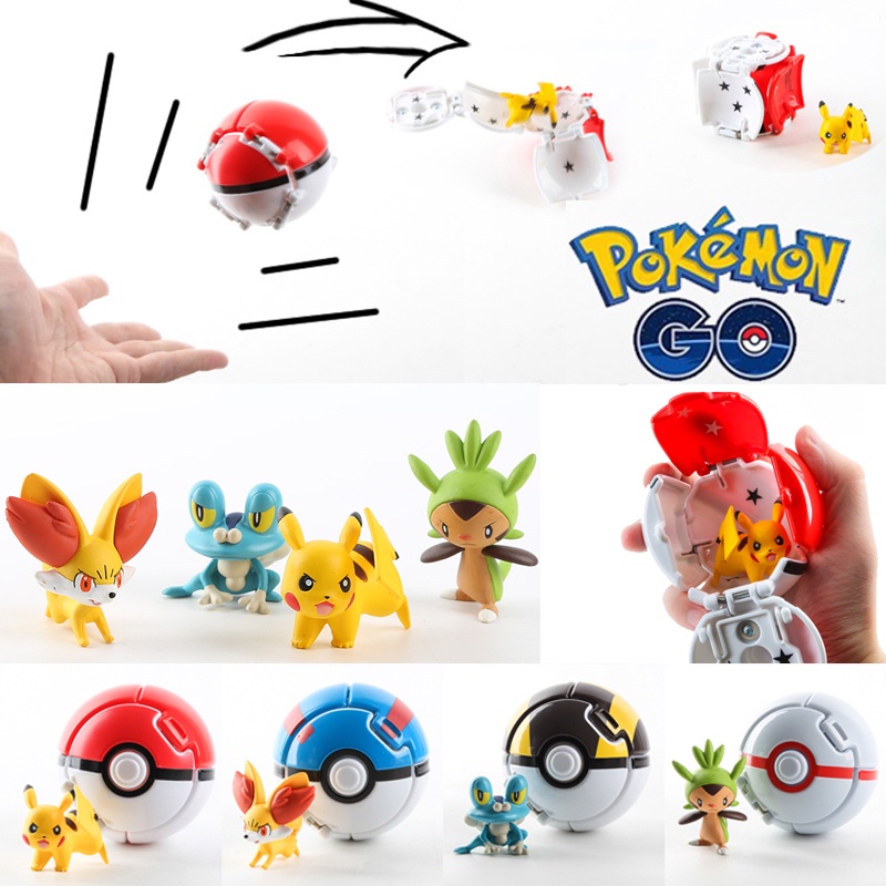 COD Pokemom Go สัมผัส ระเบิดแบบพลิกกลับได้ โปเกบอล ของเล่นหากิน หน่วยความจำในวัยเด็ก