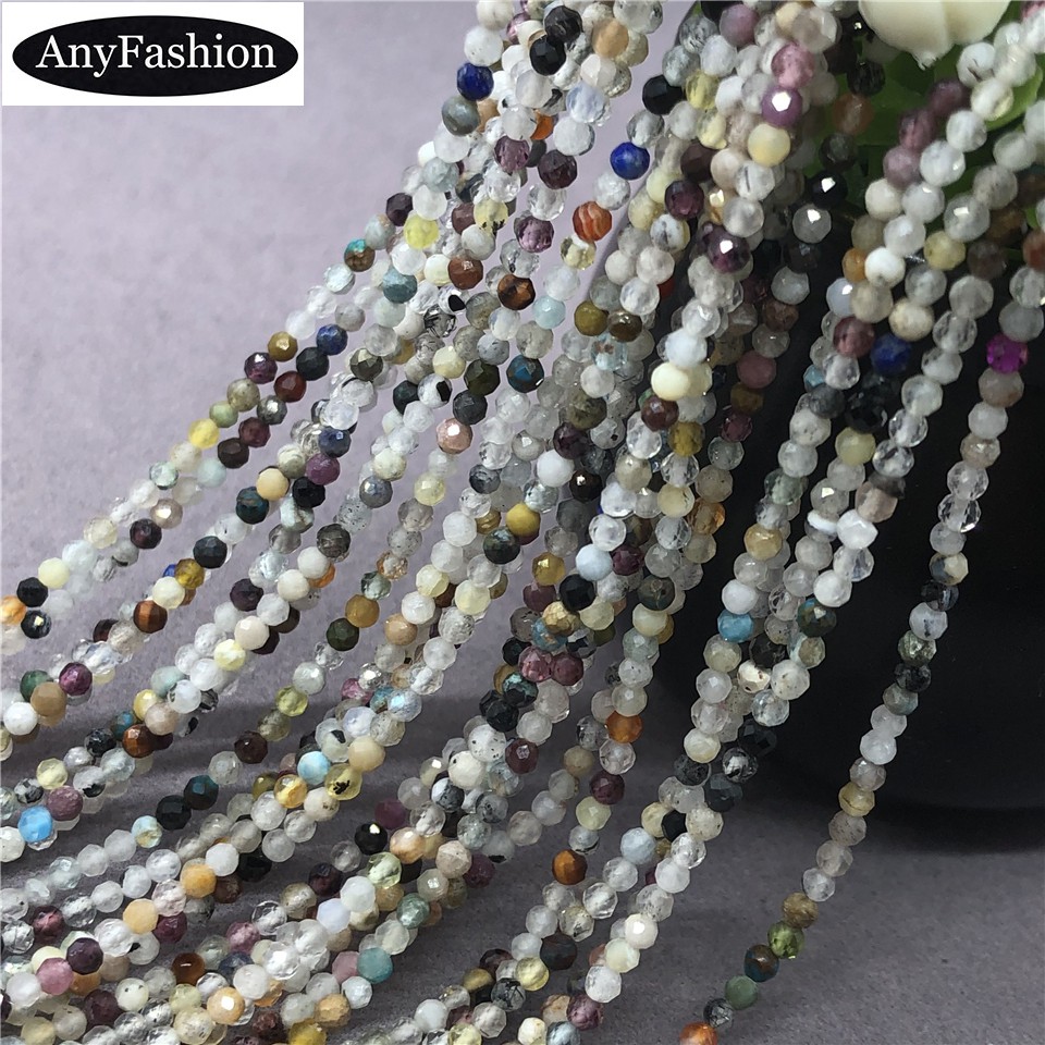 2/3/4mm Natural Colorful Quartz Small Beads Faceted Cut Shining DIY Gem