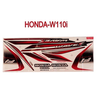 A สติ๊กเกอร์ติดรถมอเตอร์ไซด์ สำหรับ HONDA-W110i ปี2014 สีขาว ดำ