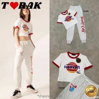 ✅ถูกที่สุด งานป้าย TRAK เซท 2 ชิ้น เสื้อยืดสีขาวพิมพ์ลายกับกางเกงวอล์มขายาว ชุดเซ็ทงานป้าย เซตจั้มสูท TRAK Brand