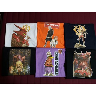 เสื้อยืดแฟชั่น แขนสั้น สกรีนลายgundam char aznable ผ้าฝ้าย/cotton 100% ผ้านุ่มสวมใส่สบาย