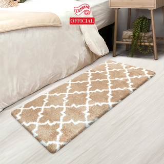 EXPRESS CARPET พรมเช็ดเท้ายาว 50x120cm หนานุ่ม16-20mm พร้อมส่ง พรมห้องน้ำ มีกันลื่น ซับน้ำดี พรมขนนุ่ม ซักได้ แห้งไว