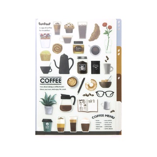 MIDORI 3 Pockets Clear Folder &lt;A5&gt; Coffee (D35359006) / แฟ้ม 3 ช่อง ขนาด A5 ลายกาแฟ แบรนด์ MIDORI จากประเทศญี่ปุ่น