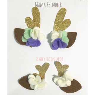 Merry reindeer flower headband