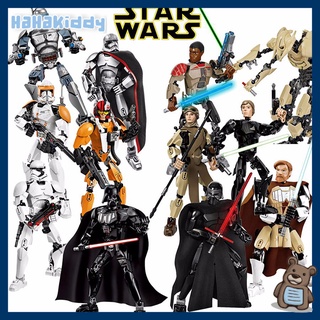 ฟิกเกอร์ Star Wars Buildable Darth Vader Kylo Ren Chewbacca Boba Jango Fett ของเล่นสําหรับเด็ก