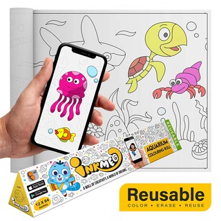 Inkmeo Reusable Wall Coloring Roll แผ่นระบายสีติดผนัง แสกนการตูนได้