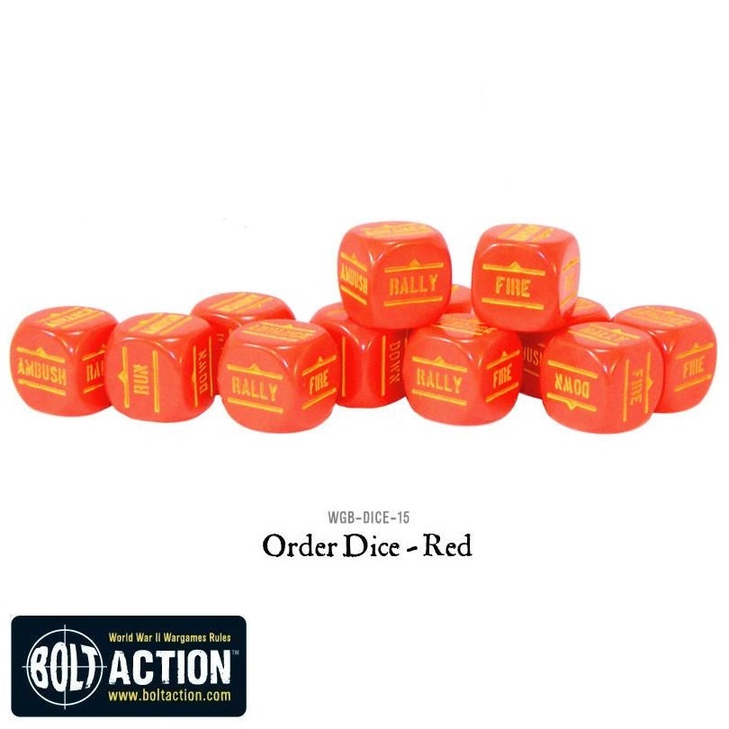 BOLT ACTION - Soviet Union Order Dice Pack (red & yellow) - WW2 Russia Warlord Games D6 set
