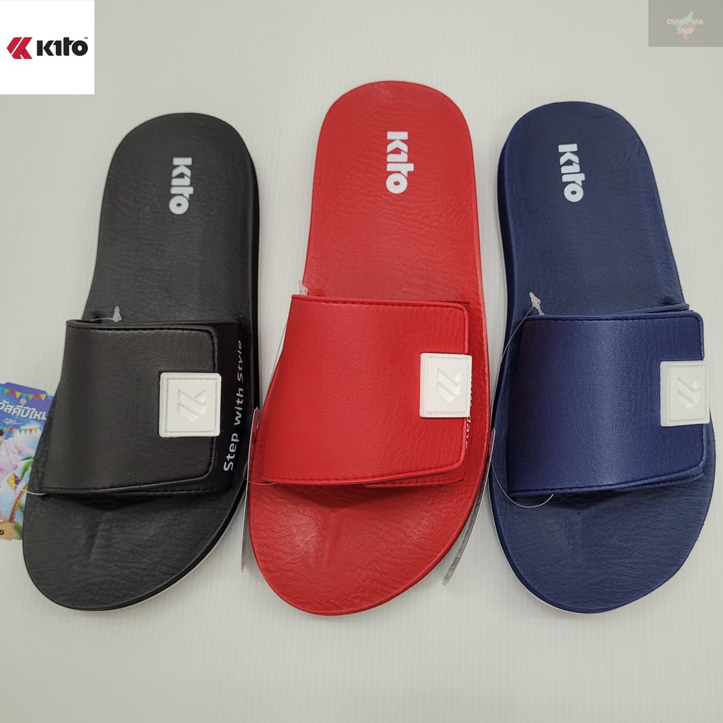 Kito รองเท้าแตะ Unisex รุ่น AB17 สีดำ/สีแดง/สีกรม Size 36-43