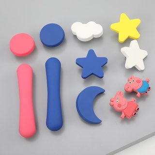 Color Childrens Room Cabinet Door Handles, Wardrobe Cabinet Drawers, Cute Cartoon Handles, Soft Rubber Safety Cabinet Handles