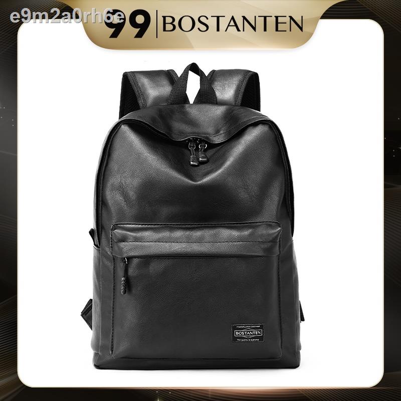 ☫▲✷BOSTANTEN กระเป๋าเป้หนัง pu สีดำ