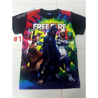 เสื้อยืด FREEFIRE ผ้ากีฬาลื่นๆ ใส่สบาย ไม่ร้อน