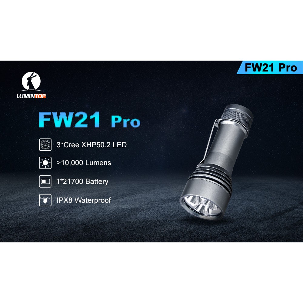 ไฟฉายแรงสูง Lumintop FW21 Pro 10000 Lumens XHP50.2 LED