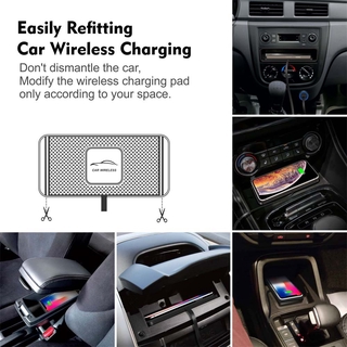 2-IN-1 Wireless wear-resistant durable and non-slip Car charger Holds All Top-Selling Smart Phones and PDA Devices Upright on Car