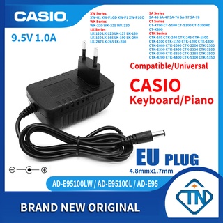 อะแดปเตอร์ชาร์จคีย์บอร์ดเปียโนไฟฟ้า 9.5V 1A AD-E95100LW AD-E95 AD-E95100L สําหรับ Casio SA-46 SA-47 SA-76 SA-77 SA-78