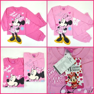 เสื้อยืดเด็ก+กางเกง Minnie mouse มินนี่เม้าส์ แขนยาว ขายาว  สินค้าลิขสิทธิ์แท้