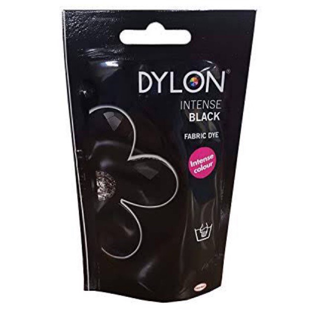 ไดล่อน สีย้อมผ้า สีดำ(เบอร์ 12 Intense Black🔥 Dylon Premium Dye ผลิตในอังกฤษเหมาะผ้าเส้นใยธรรมชาติ เ