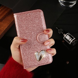 เคสหนัง Huawei Mate 20 Pro Case Wallet Flip Cover P30 P20 Pro Lite Nova 3E 4e Luxury Diamond Heart Leather TPU With Card Pocket เคสหนังเคสโทรศัพท์หนังฝาพับพร้อมช่องใส่บัตรสําหรับ Huaweinova Mate20 Pro P 30 P 20 p20pro p30Pro Lite Nova3e Nova4e