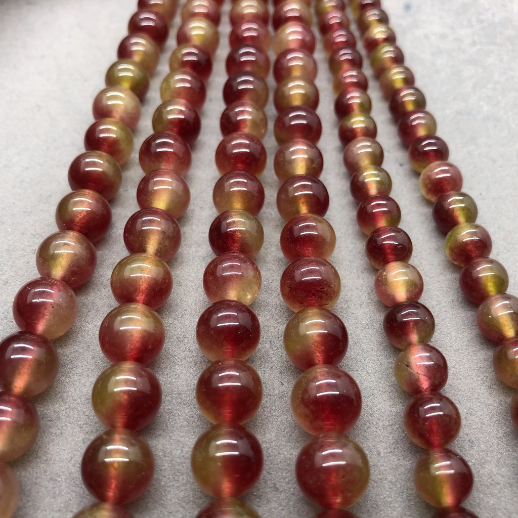 แตงโม Chalcedony ลูกปัด 4-12 มม.รอบหินธรรมชาติหลวมลูกปัด DIY เครื่องประดับ ราคา ถูกที่สุด ดีลบีเคเค แกลเลอรีภาพที่ 2