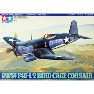 โมเดลเครื่องบิน Tamiya 1/48 TA61046 F4U-1/2 BIRD CAGE CORSAIR