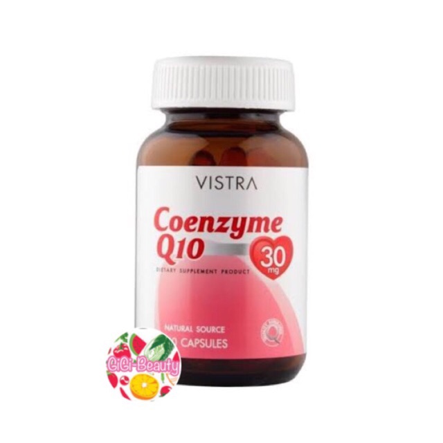 Vistra Co enzyme Q10 30 mg วิสตร้า โค คิวเท็น 30/60 แคปซูล