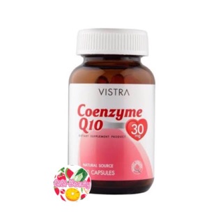 Vistra Co enzyme Q10 30mg. วิสตร้า โค คิวเท็น 30/60 แคปซูล